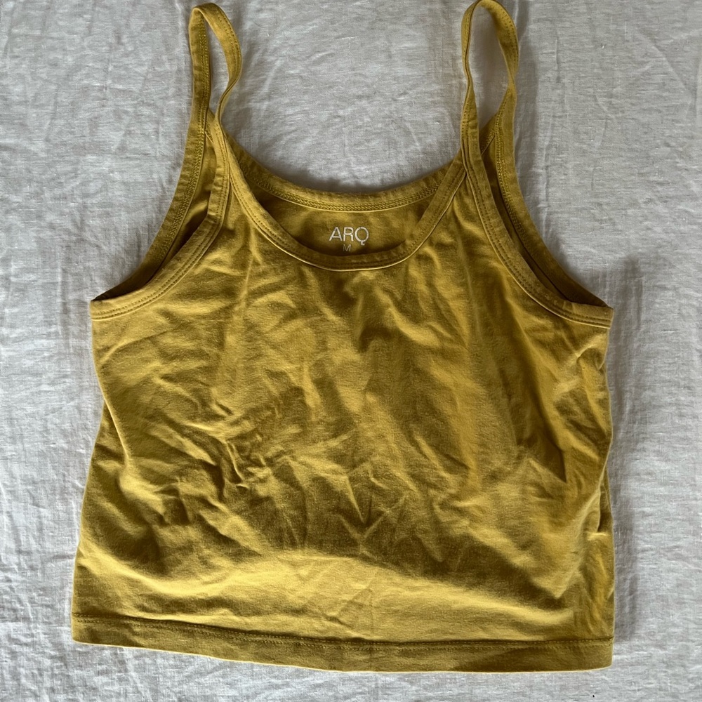ARQ crop tank -chartreuse